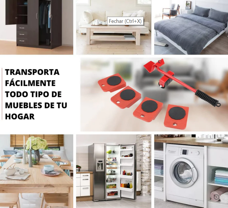 RODILLOS LEVANTA MUEBLES (+300KG)