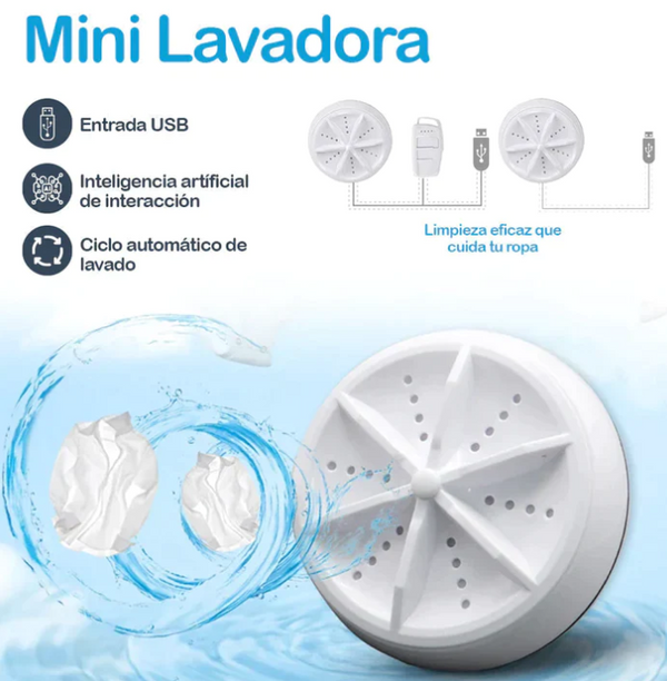 Mini Lavadora Portátil Electrica